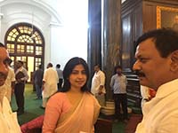 MLC Yashwant Singh with Mrs. Dimple Yadav